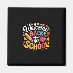 Imã Camiseta Divertida de Volta às Aulas para Meninos 