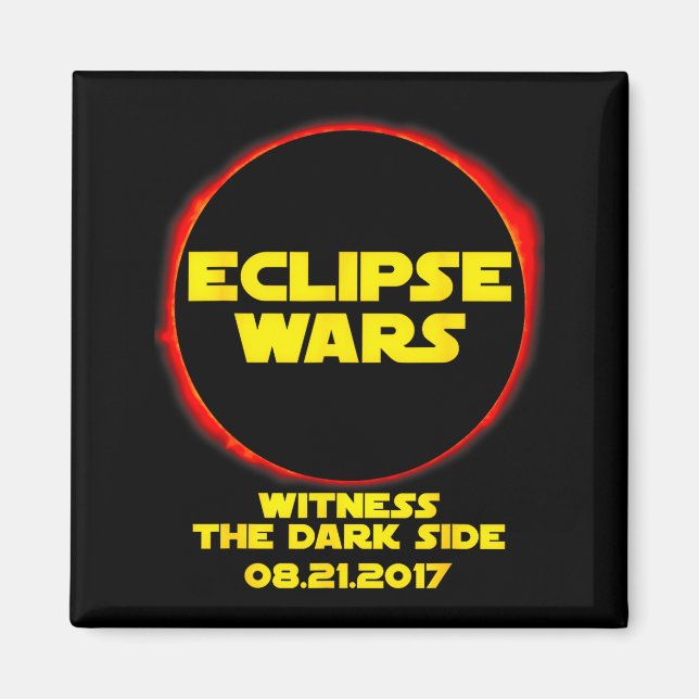 Imã Camiseta Divertida Eclipse Solar Guerras Sci (Frente)