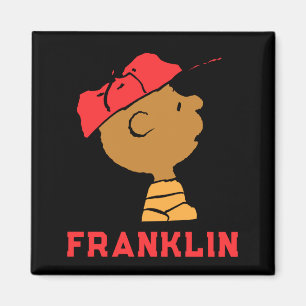 Imã Camiseta do Boné de Beisebol do Franklin Peanuts