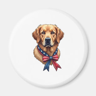 Imã Camiseta do Dia da Memória do Golden Retriever Pat