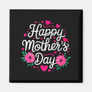 Imã Camiseta do dia feliz das mães feminino mãe avóW