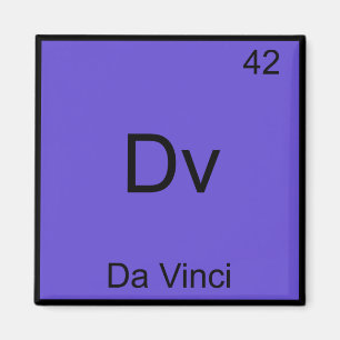 Imã Camiseta Dv - Símbolo do Elemento Químico Divertid