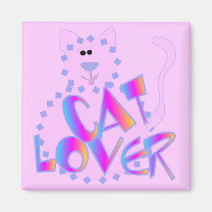 Imã Camiseta e presentes cor-de-rosa do amante do gato