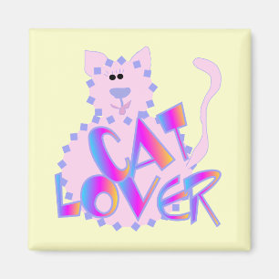 Imã Camiseta e presentes cor-de-rosa do amante do gato