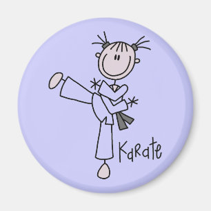 Imã Camiseta e presentes da menina do karaté