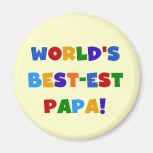 Imã Camiseta e presentes da papá do mundo brilhante