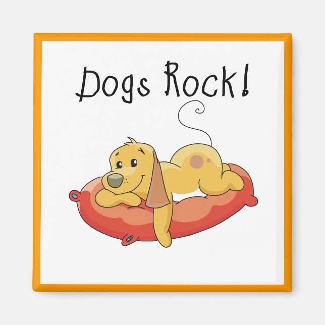 Imã Camiseta e presentes da rocha dos cães (Frente)