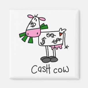 Imã Camiseta e presentes da vaca de dinheiro