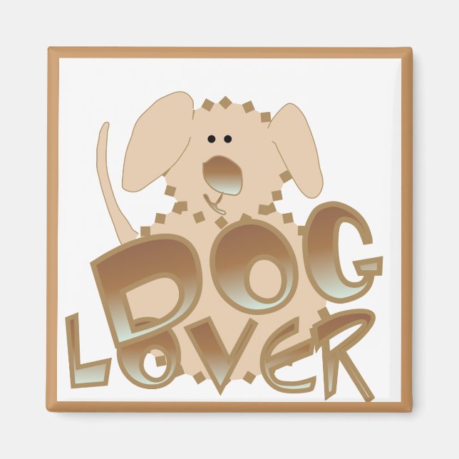 Imã Camiseta e presentes do amante do cão de Brown (Frente)