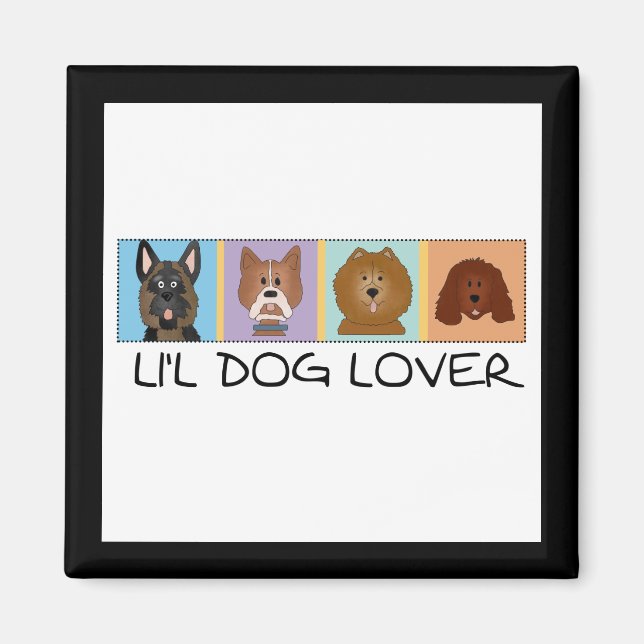 Imã Camiseta e presentes do amante do cão pequeno (Frente)