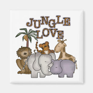 Imã Camiseta e presentes do amor da selva