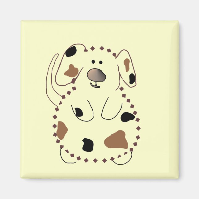 Imã Camiseta e presentes do cão dos desenhos animados (Frente)