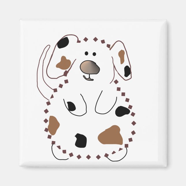 Imã Camiseta e presentes do cão dos desenhos animados (Frente)