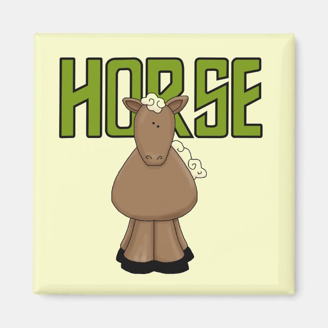 Imã Camiseta e presentes do cavalo (Frente)