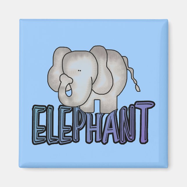 Imã Camiseta e presentes do elefante (Frente)