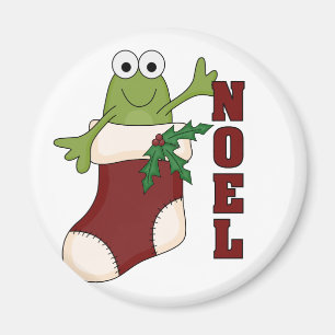 Imã Camiseta e presentes do feriado de Noel do sapo