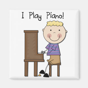 Imã Camiseta e presentes do jogador de piano