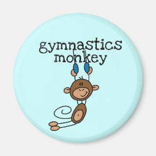Imã Camiseta e presentes do macaco da ginástica