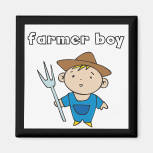 Imã Camiseta e presentes do menino do fazendeiro