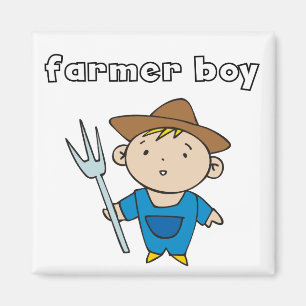 Imã Camiseta e presentes do menino do fazendeiro