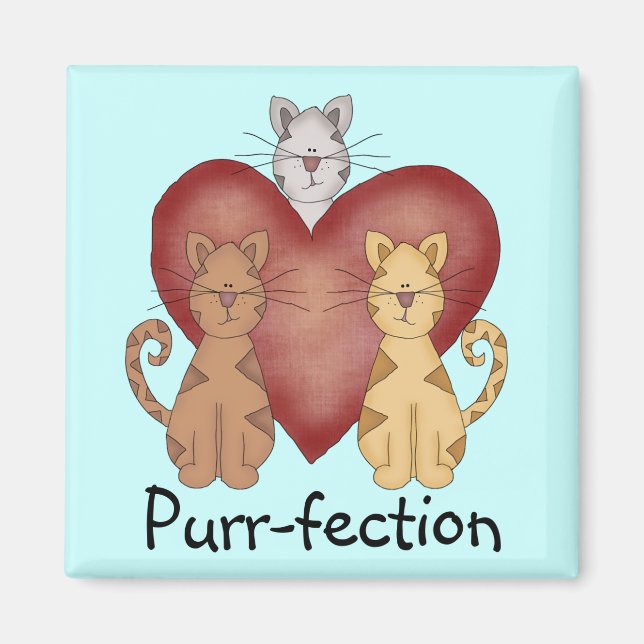 Imã Camiseta e presentes do purr-fection dos gatos (Frente)