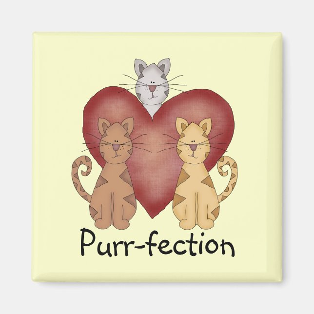 Imã Camiseta e presentes do purr-fection dos gatos (Frente)