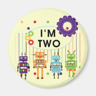 Imã Camiseta e presentes do segundo aniversário do