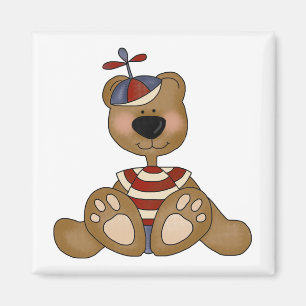 Imã Camiseta e presentes do urso do menino do chapéu