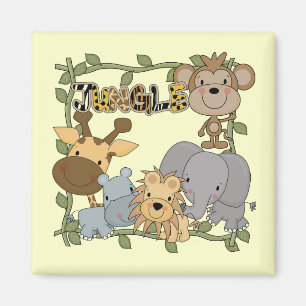 Imã Camiseta e presentes dos animais da selva do bebê