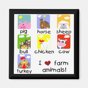Imã Camiseta e presentes dos animais de fazenda