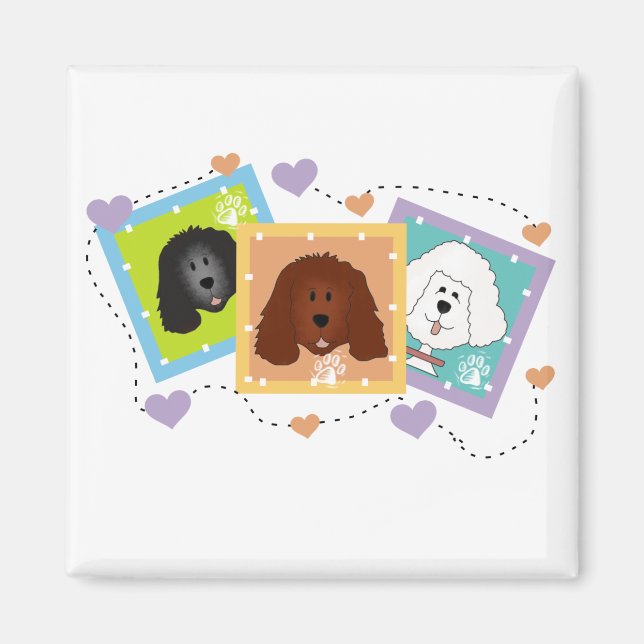 Imã Camiseta e presentes dos retratos do cão (Frente)