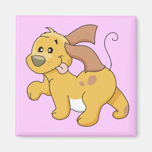 Imã Camiseta e presentes felizes do cão de Brown