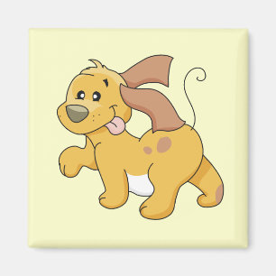 Imã Camiseta e presentes felizes do cão de Brown