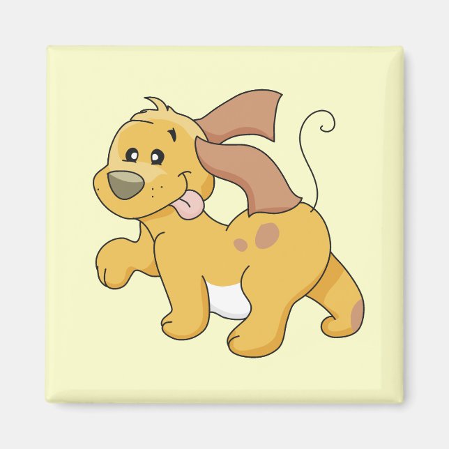 Imã Camiseta e presentes felizes do cão de Brown (Frente)