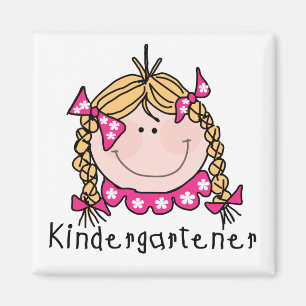 Imã Camiseta e presentes louros do Kindergartener da