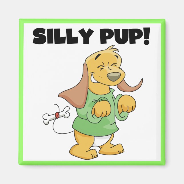 Imã Camiseta e presentes parvos do filhote de cachorro (Frente)