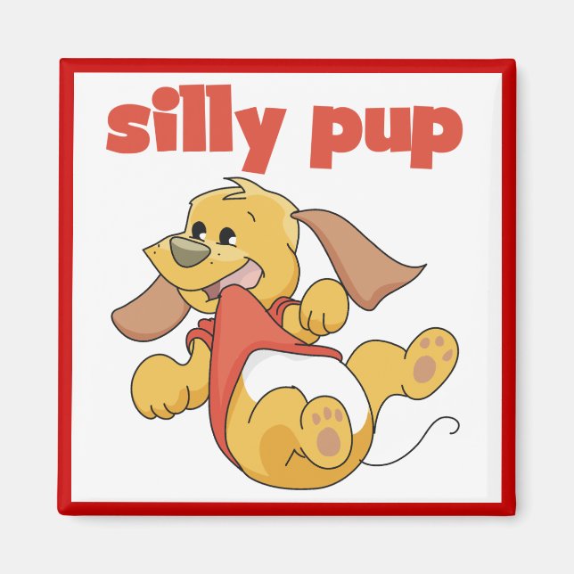 Imã Camiseta e presentes parvos do filhote de cachorro (Frente)