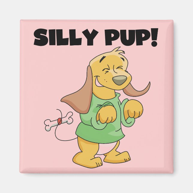 Imã Camiseta e presentes parvos do filhote de cachorro (Frente)