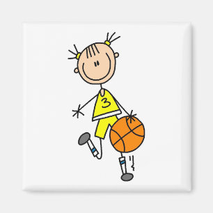 Imã Camiseta e presentes pingando do basquetebol da