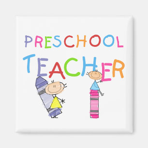 Imã Camiseta e presentes prées-escolar do professor