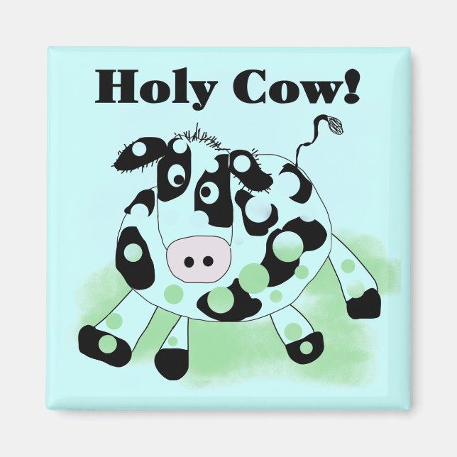 Imã Camiseta e presentes santamente da vaca (Frente)