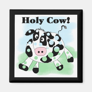 Imã Camiseta e presentes santamente da vaca