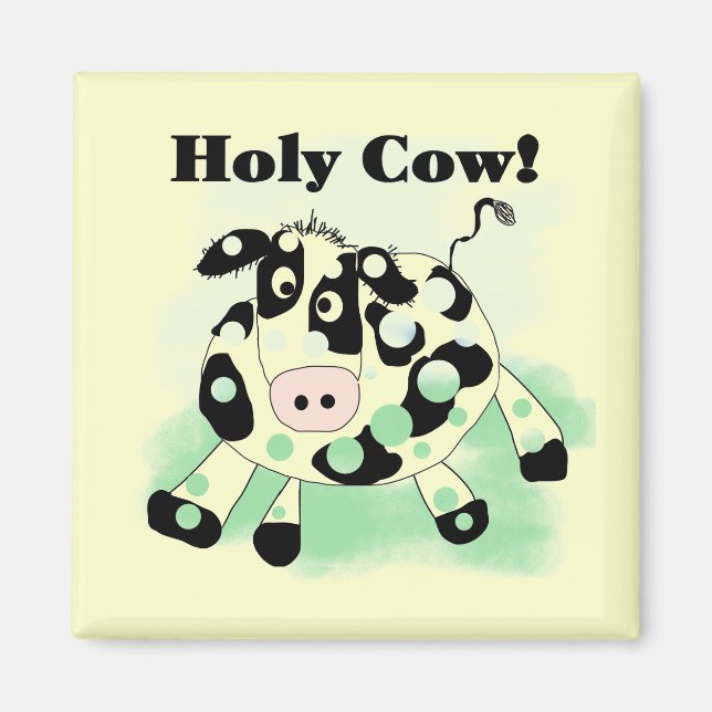 Imã Camiseta e presentes santamente da vaca (Frente)