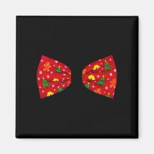 Imã Camiseta engraçada de gravata borboleta de Natal p