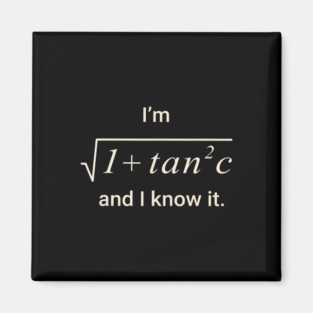 Imã Camiseta engraçada de piada de matemática – Eu sou (Frente)