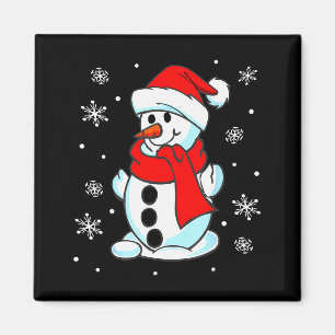 Imã Camiseta engraçada do boneco de neve de Natal Home
