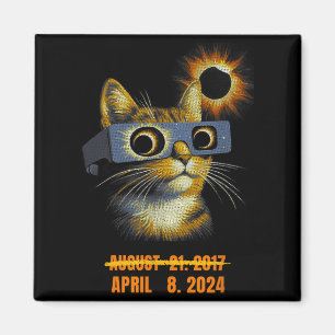 Imã Camiseta engraçada do eclipse solar americano duas