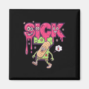 Imã Camiseta engraçada do meme dos sete doentes seis s