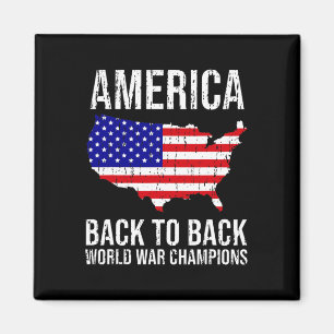Imã Camiseta engraçada dos EUA camiseta da bandeira do