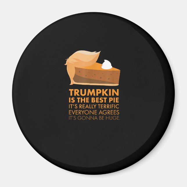 Imã Camiseta engraçada Pumpkin Pie Fall (Frente)